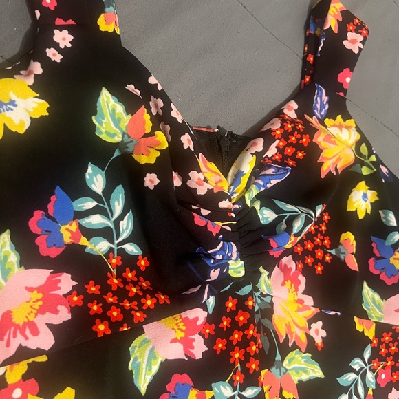 RACHEL Rachel Roy Blue Pink Ruffled Tiered Sheath Midi Dress! Vestido/ Floral - Picture 4 of 8